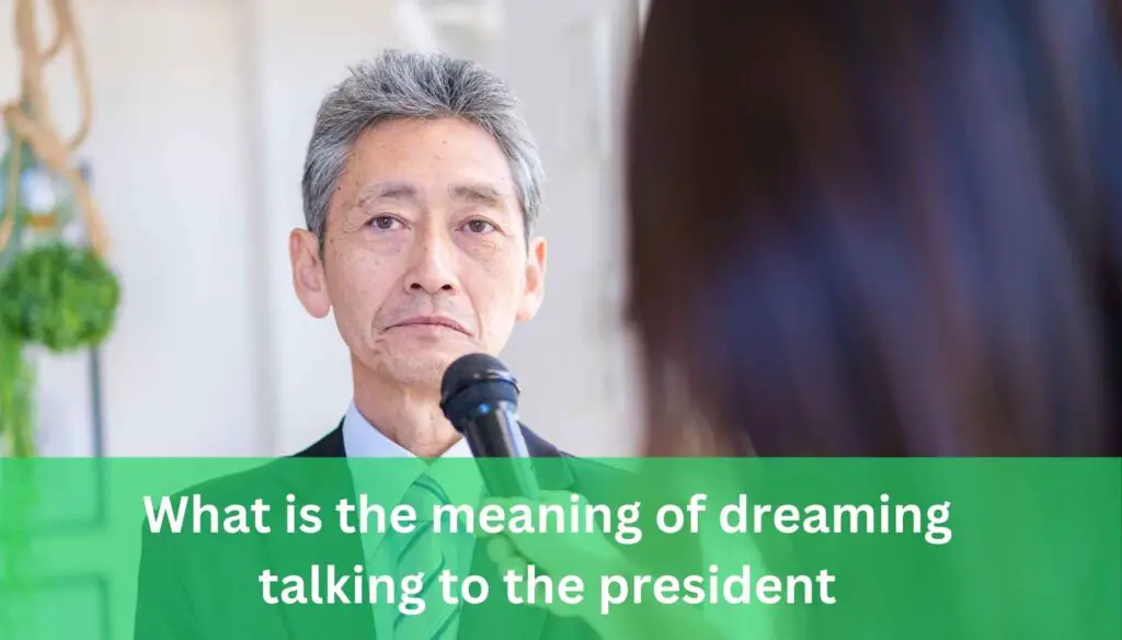 What is the meaning of dreaming talking to the president