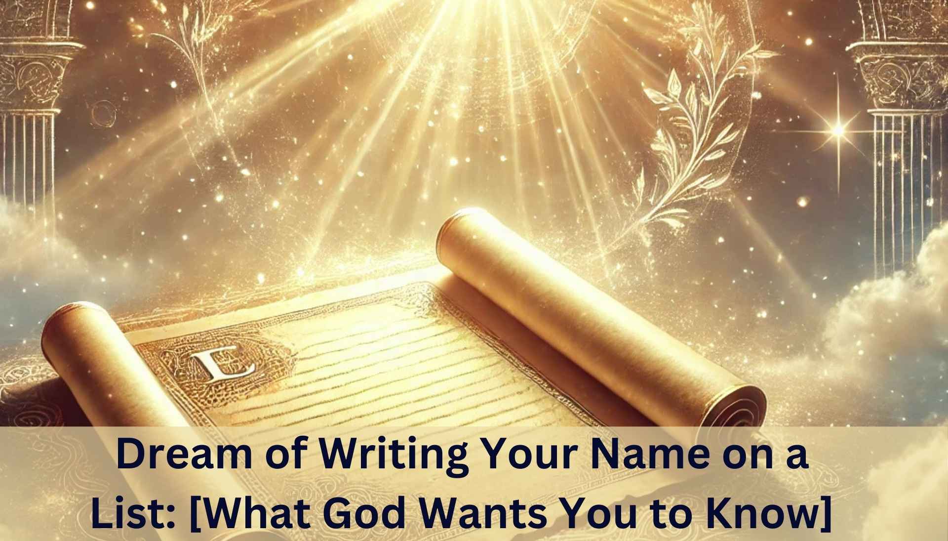 dream of writing my name on a list spiritual meaning